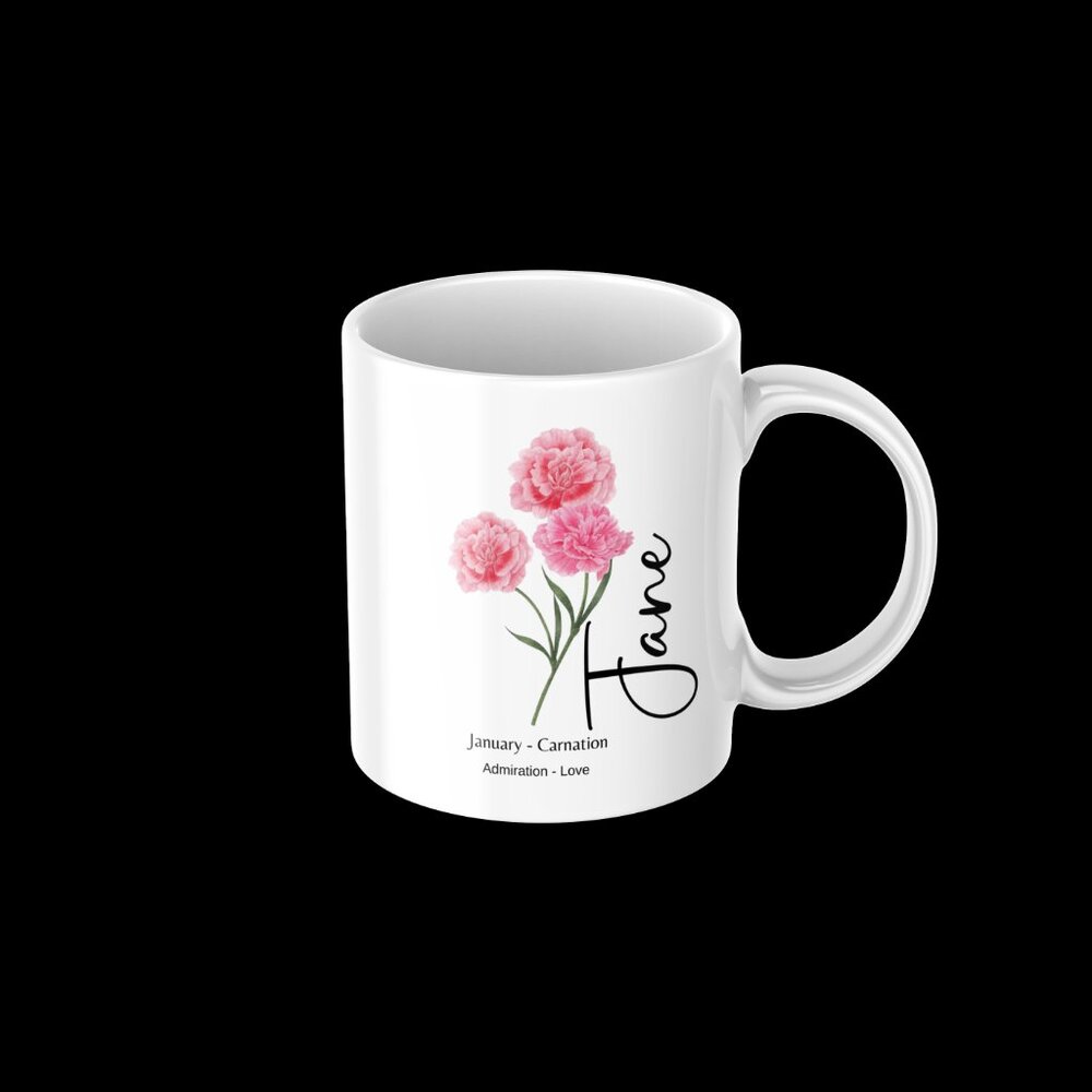Personalized Name Birth Month Ceramic Coffee Mug